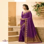 Sakshi Maroon Color Crepe Silk Saree