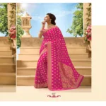 Sakshi Pink Color Crepe Silk Saree