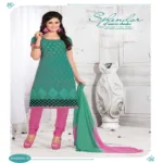 Heroine Cotton  Burgundy & Blue Color Unstitched Suit