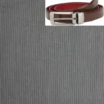 Raymond Grey Linning Trouser Fabric With Free Belt