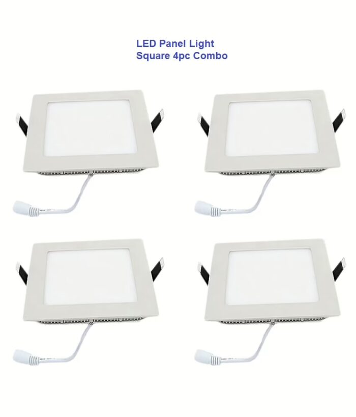 Set of 4 18W LED Panel Light Square White – Seasonsway.com