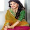 F3 Fashion Pink Lahenga With Green Blouse On Yellow Dupatta - Image 2