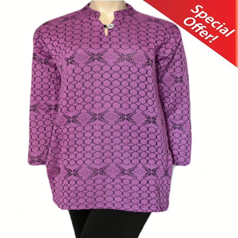 Pink Full Sleeves Criss Cross Woolen Kurti With Warm Legging Special Offer