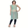 Raas Prêt Casual Sheer Printed Pastel Green Tunic Top - Image 2