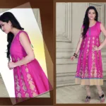 Pazaar Glorious Deep Pink Embroidered Festival Kurti