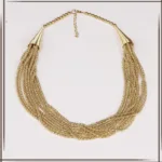 Pazaar Golden Metal Festival Necklace