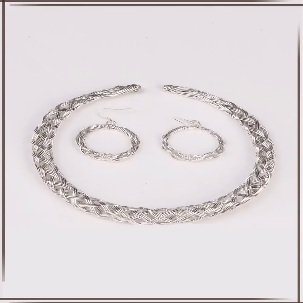 Pazaar Silver Metal Festival Jewelry Set - Image 2
