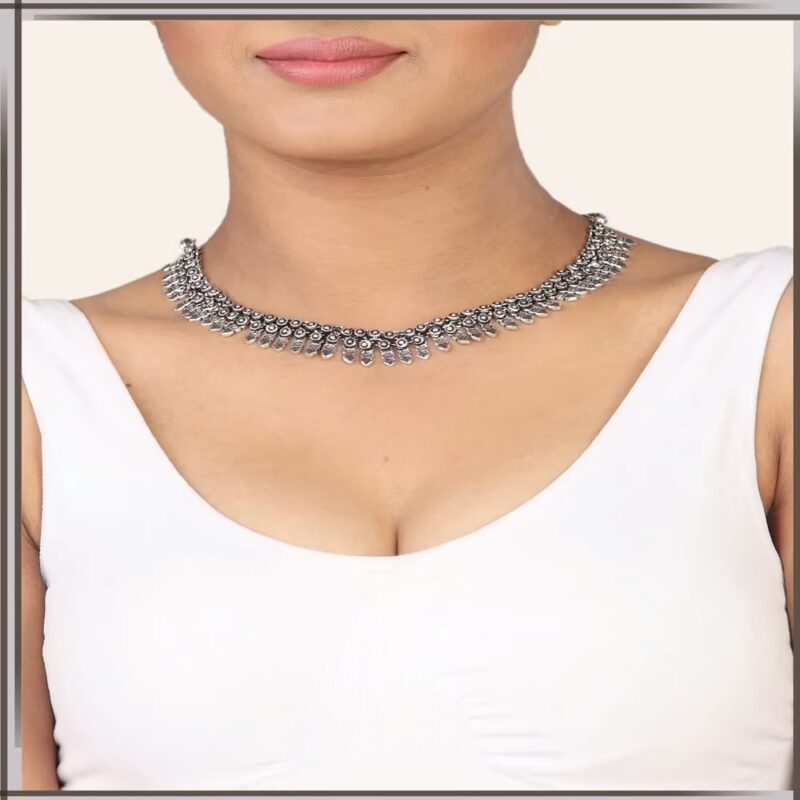 Pazaar Silver Metal Festival Necklace