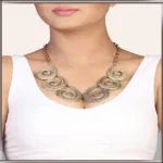Pazaar Golden Metal Festival Necklace
