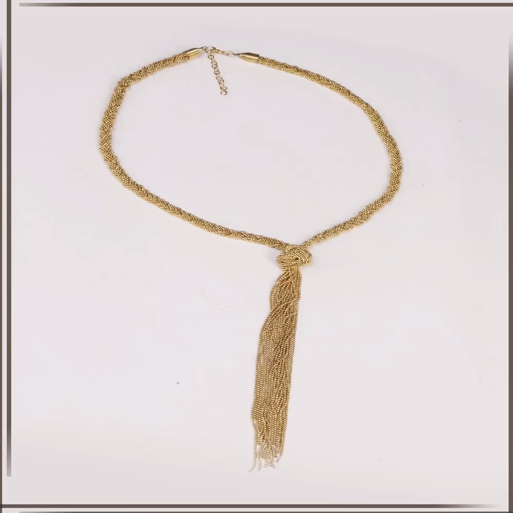Pazaar Golden Metal Festival Necklace - Image 2