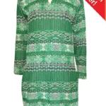 Full Sleeves Green Printed Woolen Kurti With Warm Legging Special Offer