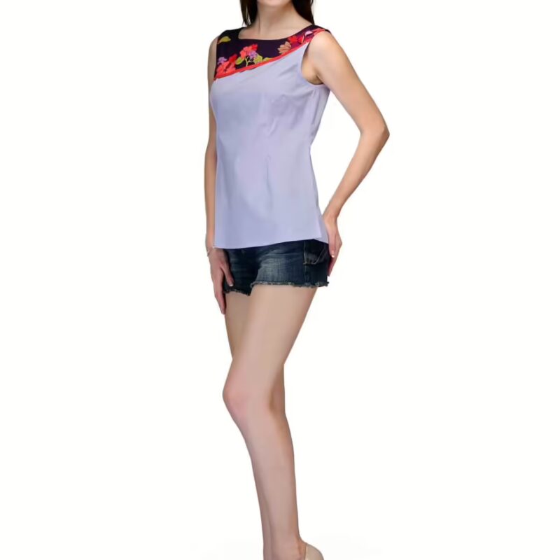 Raas Prêt Smart Casual Pastel Purple Cotton Top