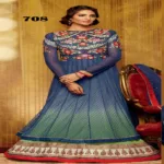 F3 Fashion Elegant Blue Anarkali Suit