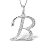 Akruti Creations Sterling Silver Alphabet 'B' Pendant