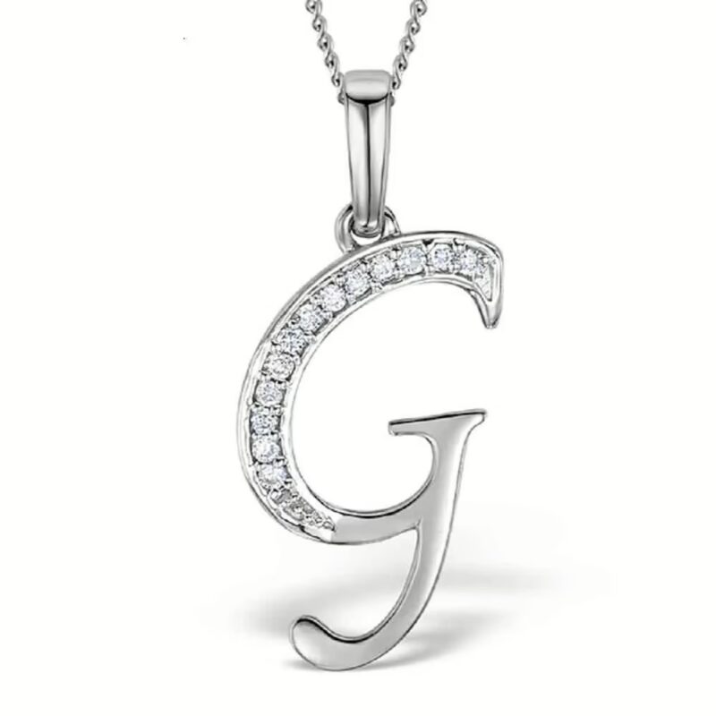 Akruti Creations Sterling Silver Alphabet 'G' Pendant