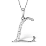 Akruti Creations Sterling Silver Alphabet 'L' Pendant