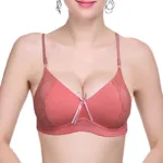 Lavish Peach Floral Printed Padded Bra