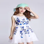 Stylish Sky Blue Printed Bucket Hat