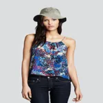 Grey Check Printed Bucket Hat