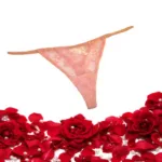 Baby Pink Lace String Tanga Thong