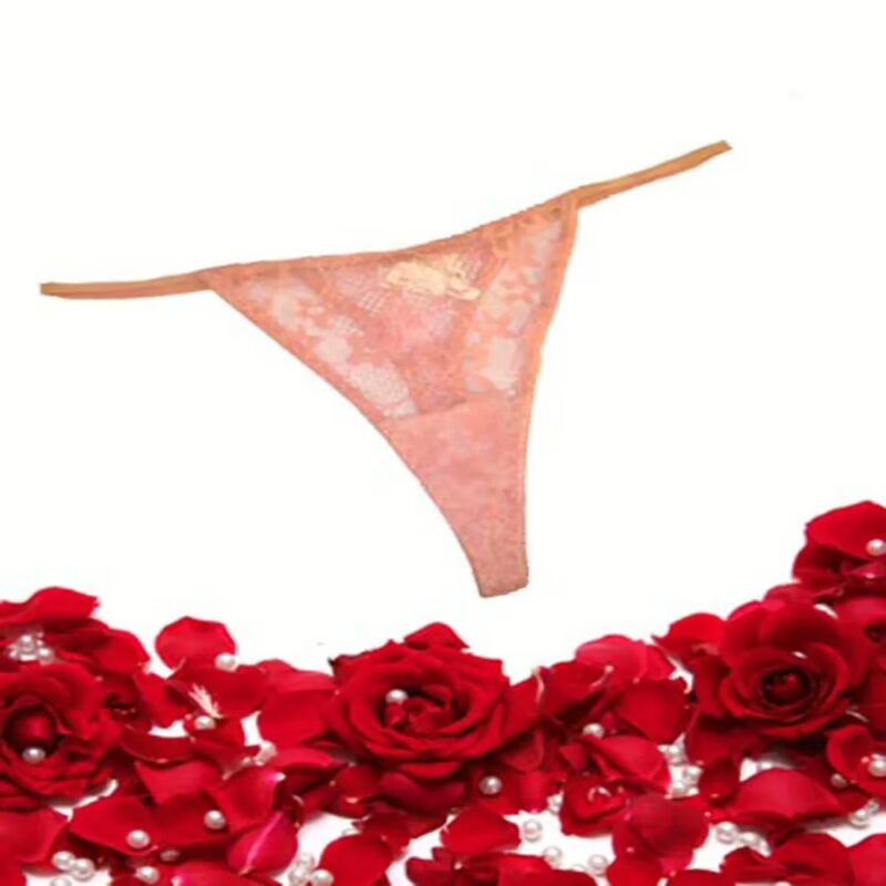 Baby Pink Lace String Tanga Thong