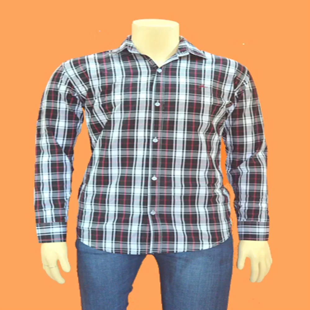 Bangkok Cottons-Red & Black Checked Shirt - Image 3