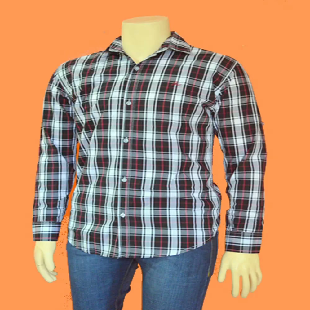 Bangkok Cottons-Red & Black Checked Shirt