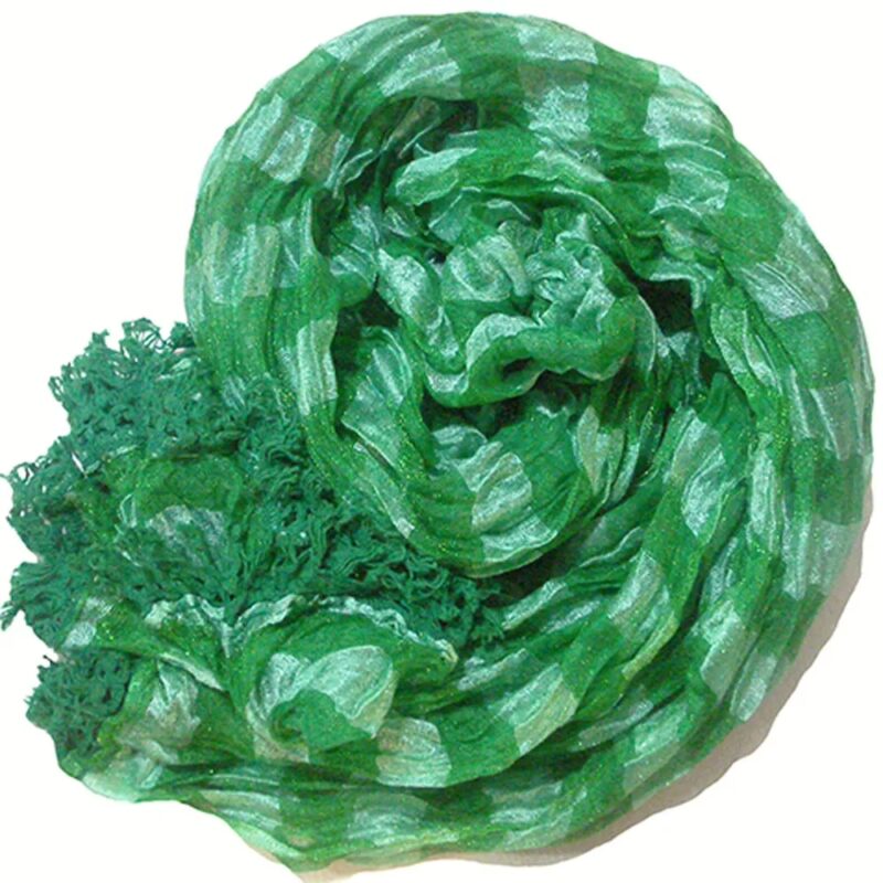 Beautifull Green Viscose Blend Stripe Dupatta
