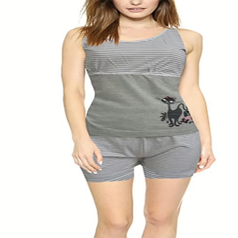 Belamy Women Grey Nightwear Set