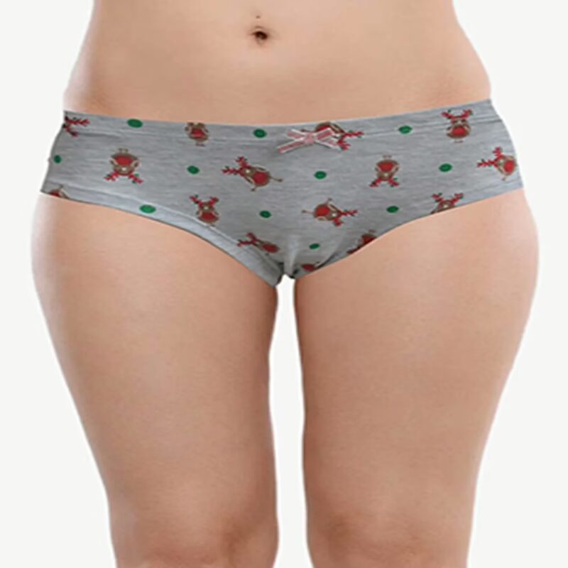Best Fitting Grey Women Printed Brief panties