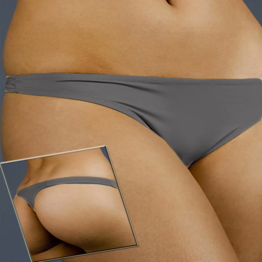 Soft Silky High Cut Black Panties