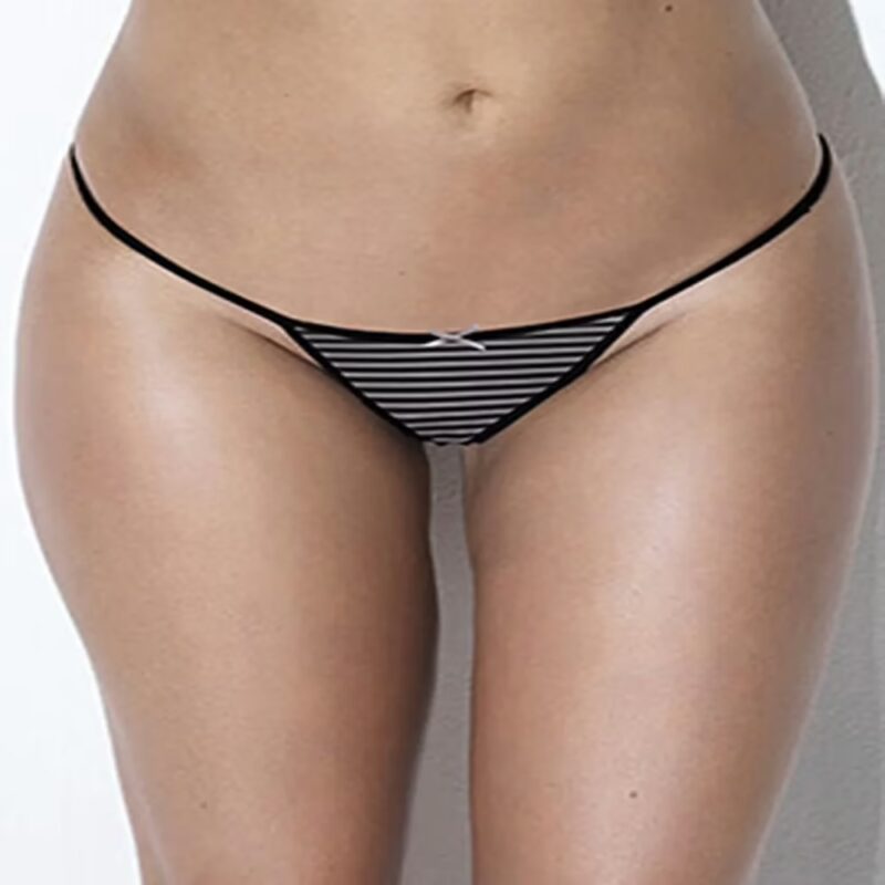Black & White Luxury Thongs Pack Of Two