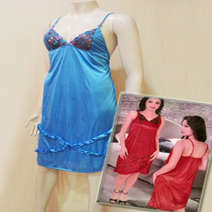 Blue Frill Design Nighty
