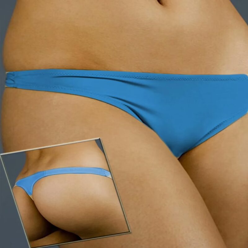 Blue Soft Silky High Cut Panties