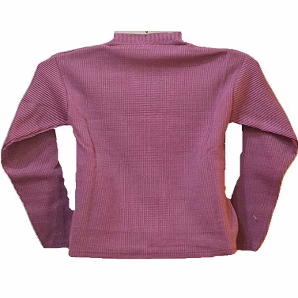 Burgundy Machine Knitted Front Button Cardigan/Sweater - Image 2