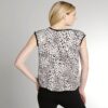 Chic White Animal Print Viscose Top - Image 2