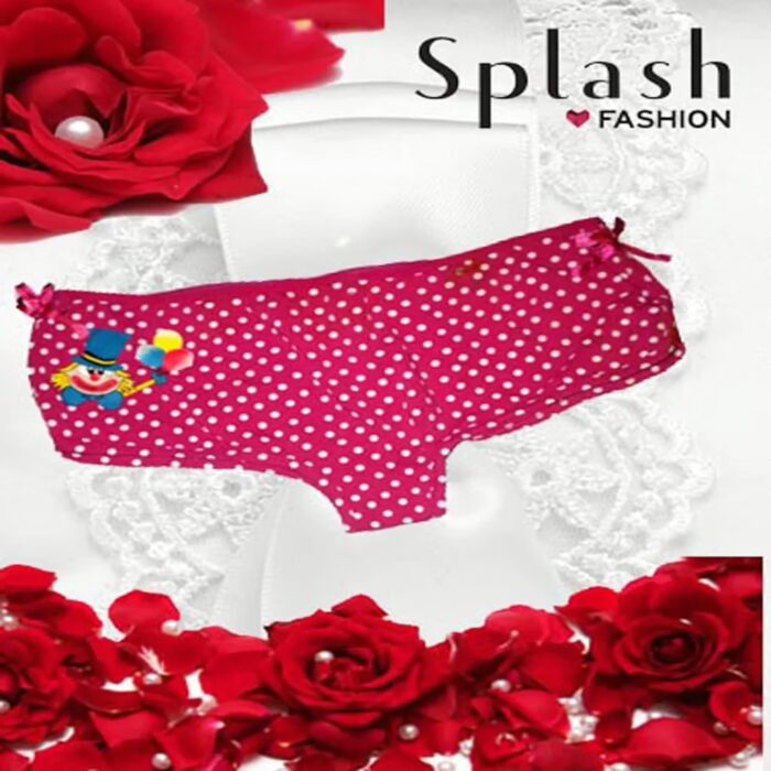 Clown Print Polka Dots Magenta Plus Size Panties Brief