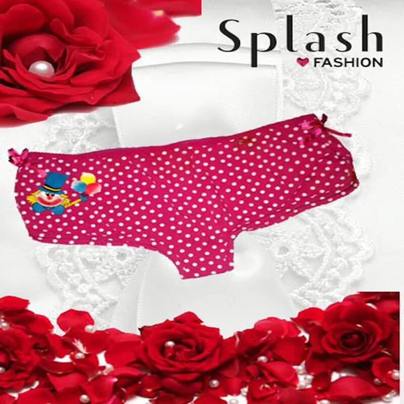 Clown Print Polka Dots Magenta Plus Size Panties Brief