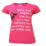 Colourful Round Neck Magenta Graphic Print Tee