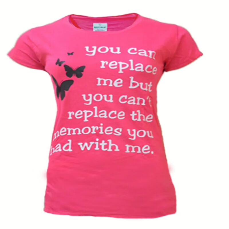 Colourful Round Neck Magenta Graphic Print Tee