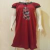 Comfort Long Maroon Hosiery Nightwear - Image 2