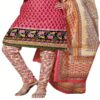 Cotton Bazaar Light Pink & Cream Pure Cotton Un-Stitched Salwar Suit - Image 2