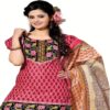 Cotton Bazaar Light Pink & Cream Pure Cotton Un-Stitched Salwar Suit - Image 3