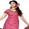 Cotton Bazaar Pink & Orange Pure Cotton Un-Stitched Salwar Suit - Image 3