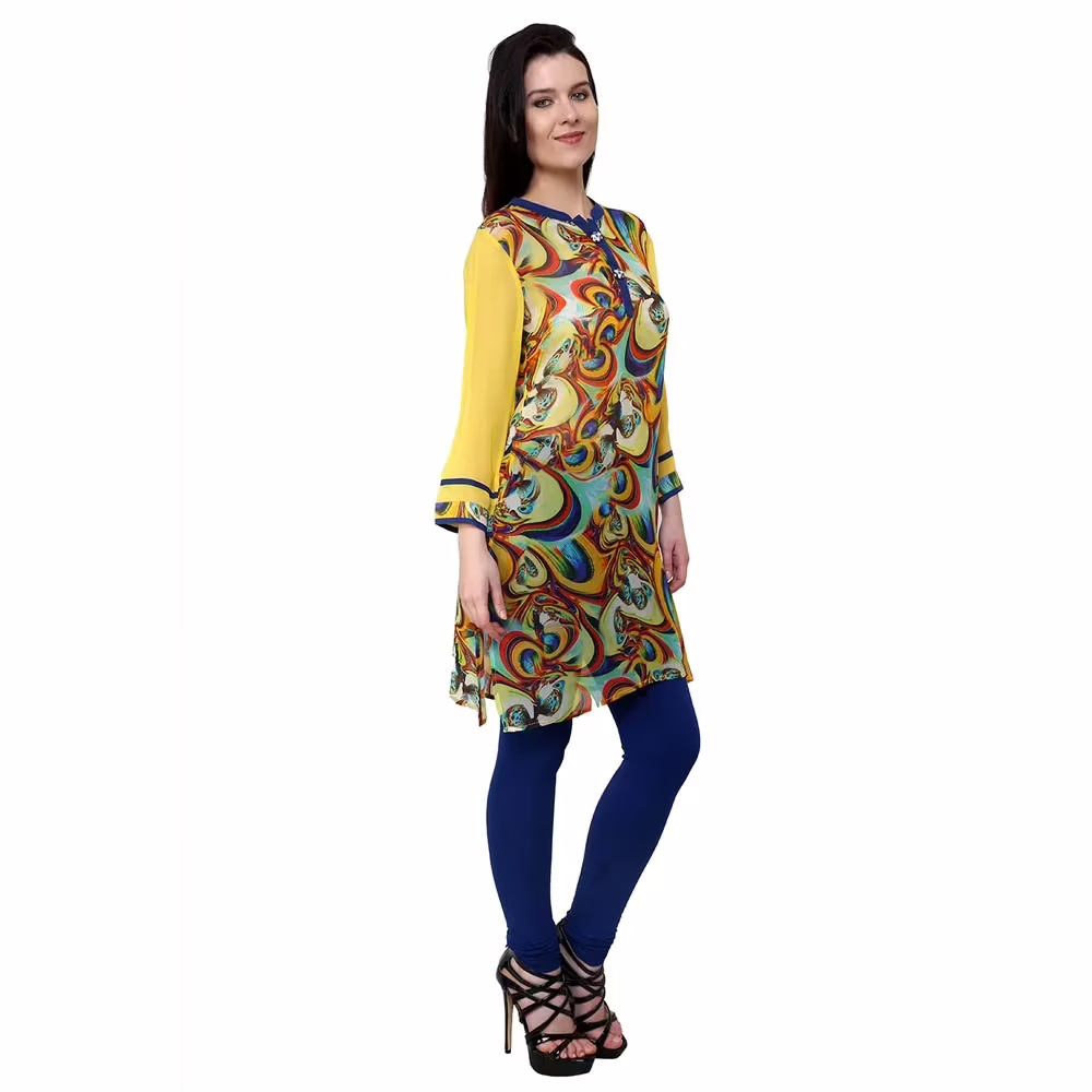Chiktones Viscose Georgette Printed Kurti - Image 2