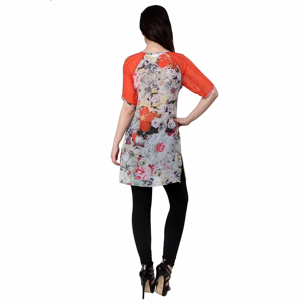 Chiktones Viscose Georgette Printed Kurti - Image 3