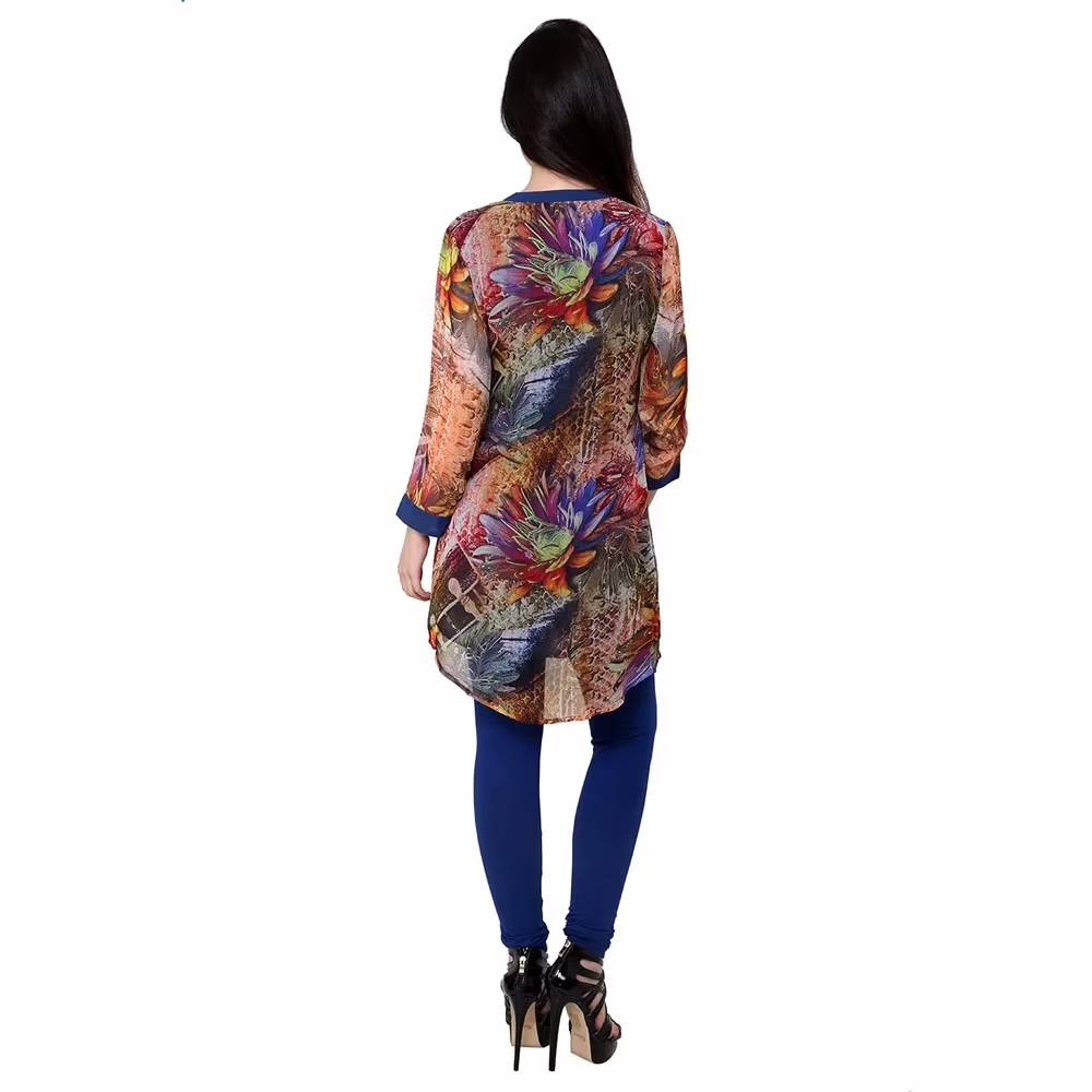 Chiktones Viscose Georgette Printed Kurti - Image 2