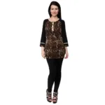 Chiktones Polyester Georgette Print/Plain Kurti
