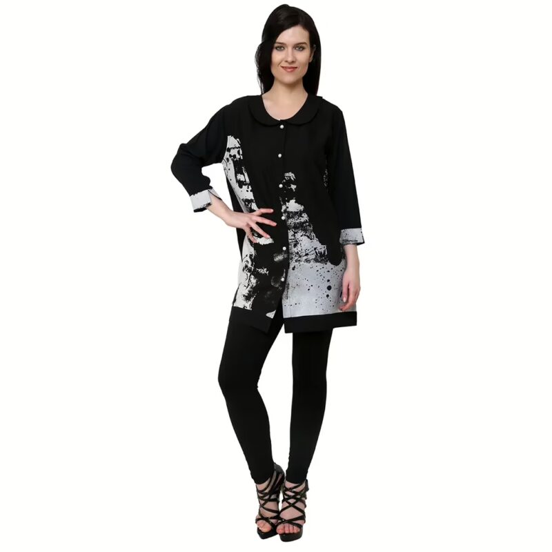 Chiktones Polyester Crepe Printed Kurti