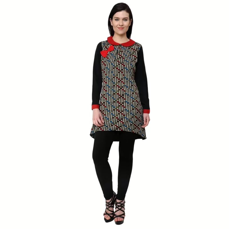 Chiktones Polyester Crepe Plain/Printed Kurti